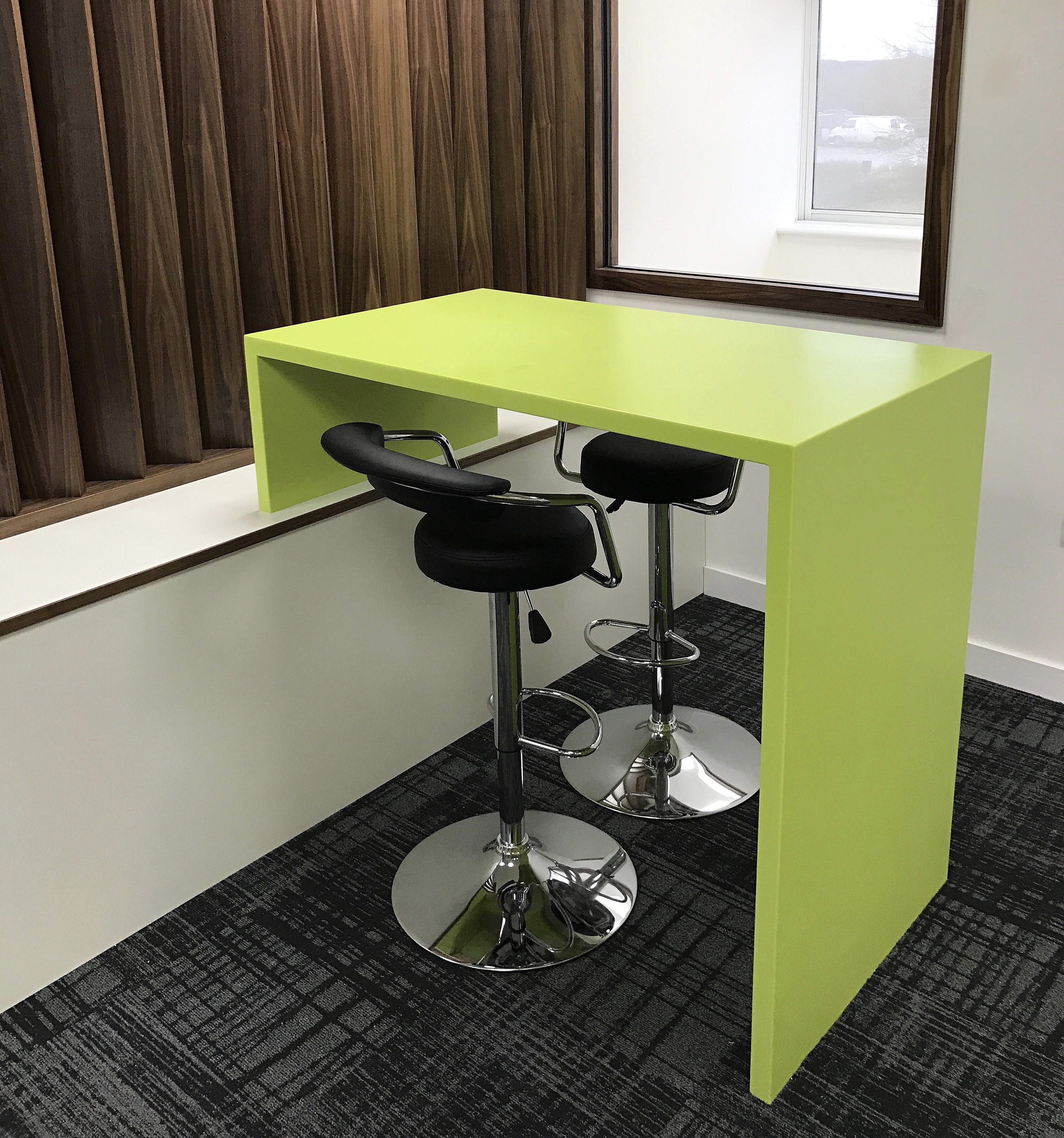 Corian office work point Grape Green