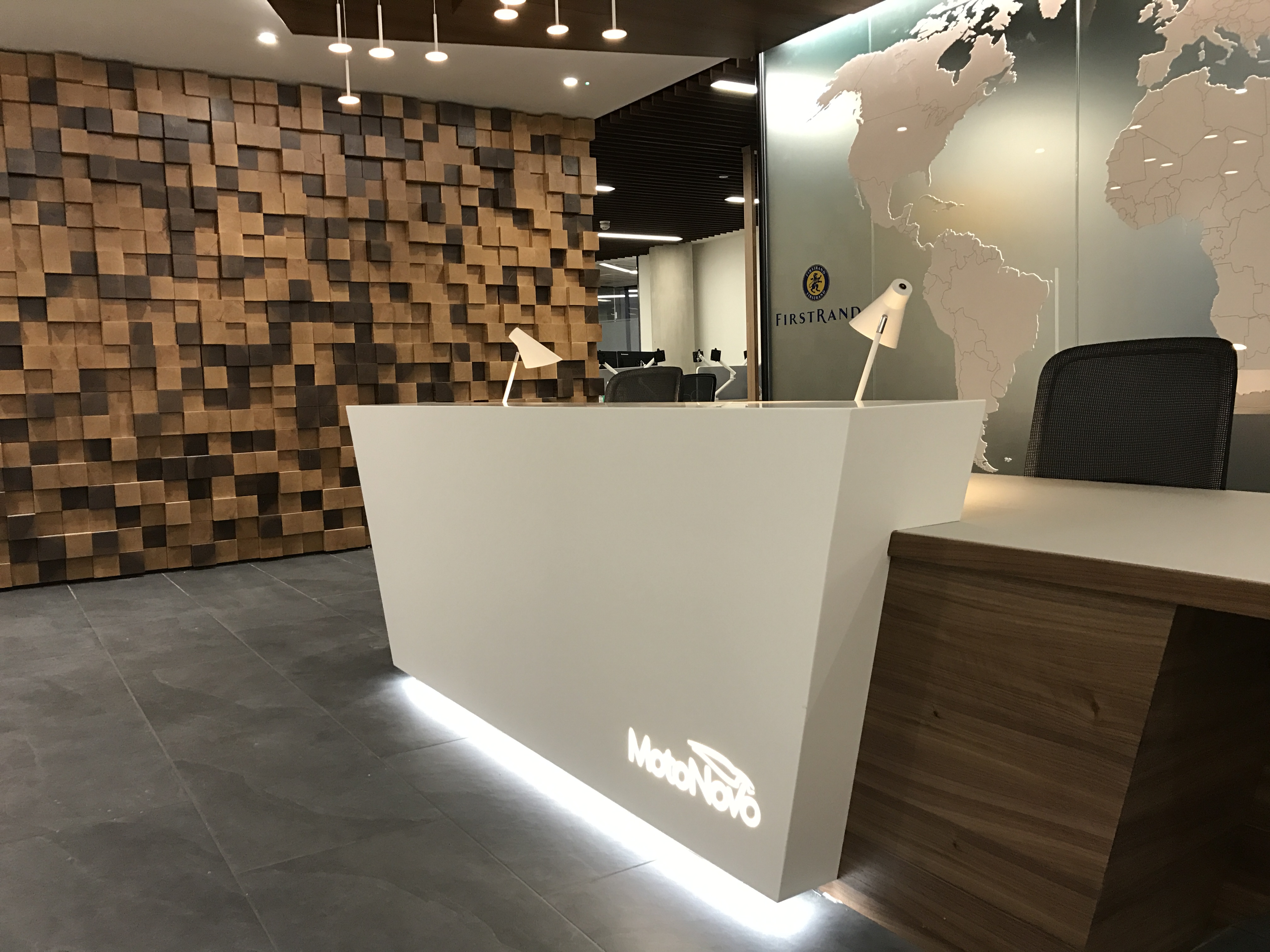 HI-MACS Alpine White Reception Desk HI-MACS Alpine White Reception Desk