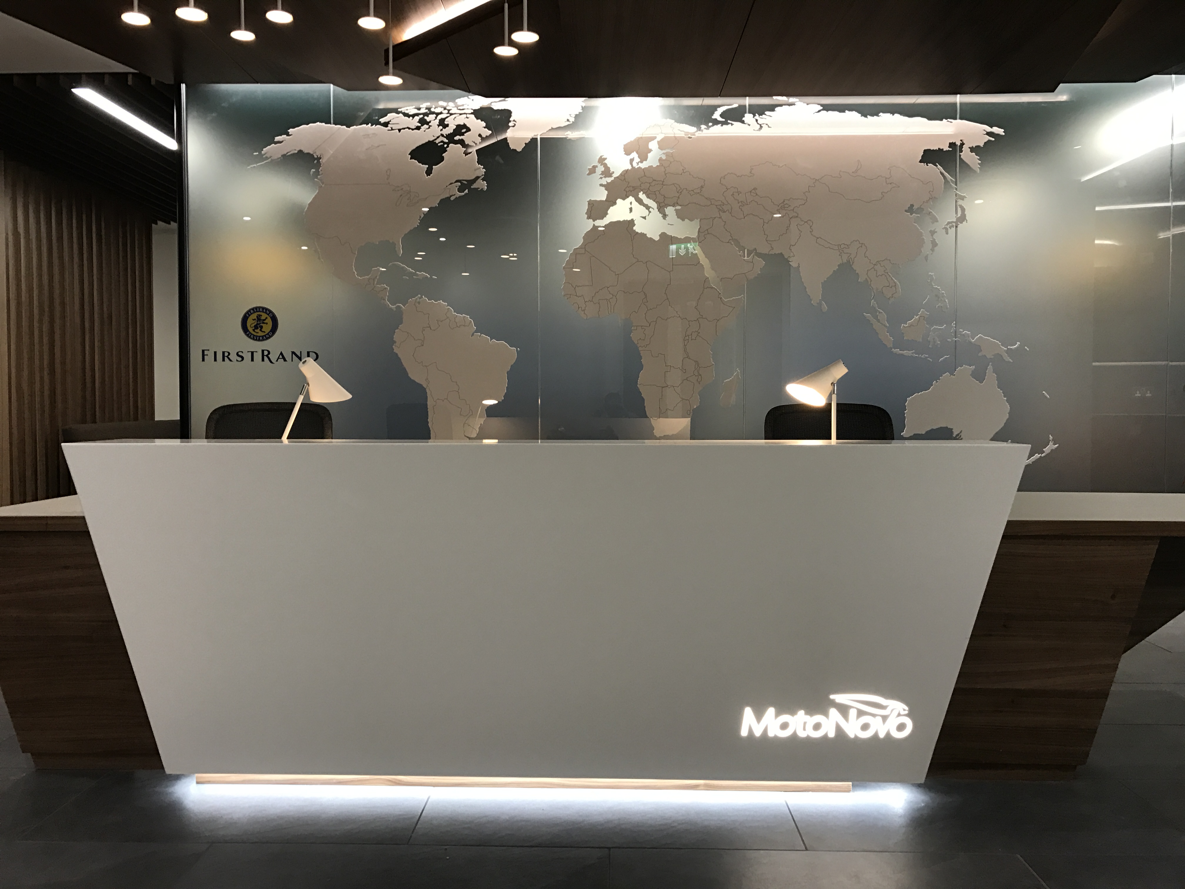 HI-MACS Alpine White Reception Desk HI-MACS Alpine White Reception Desk