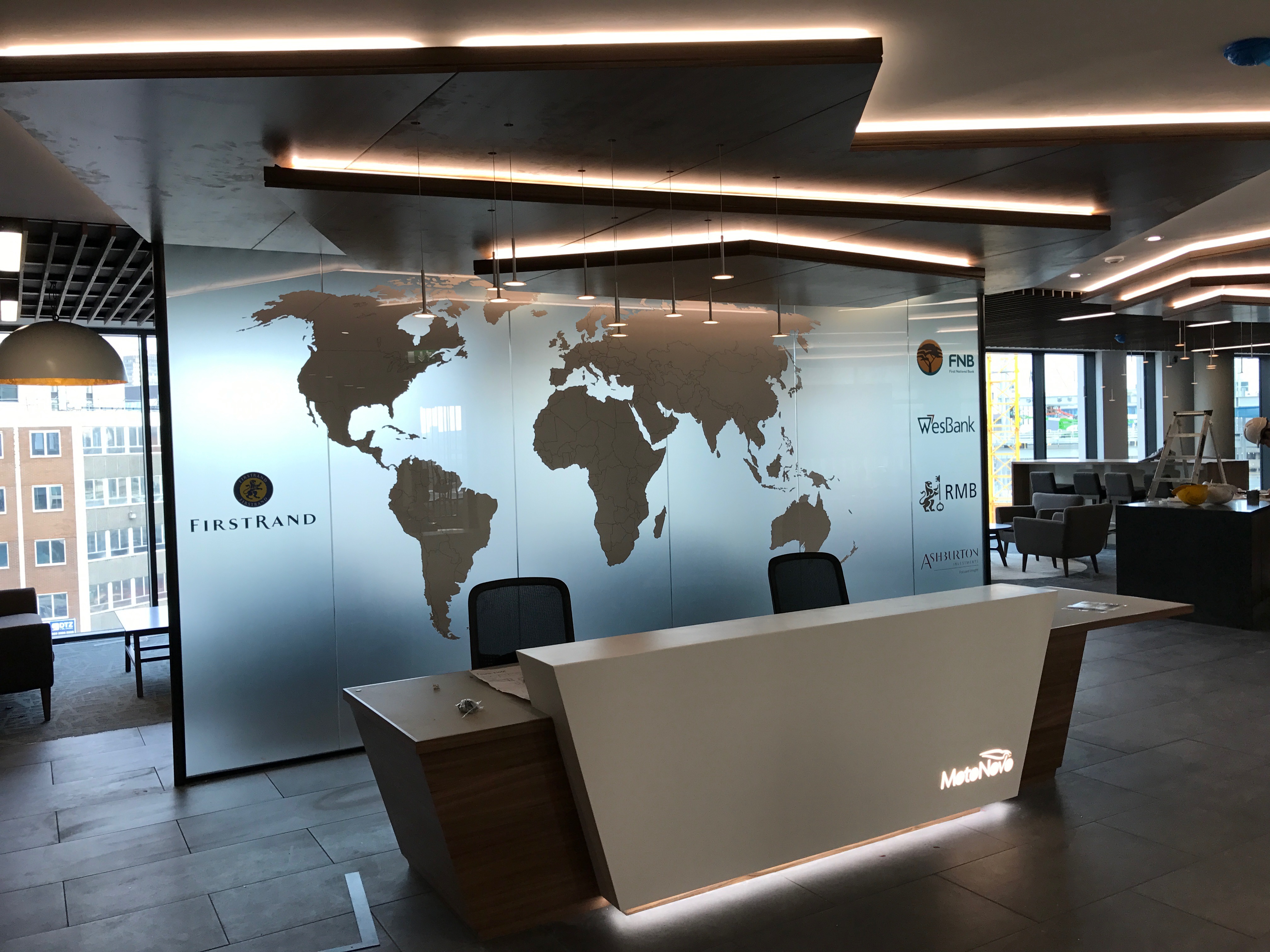 HI-MACS Alpine White Reception Desk HI-MACS Alpine White Reception Desk