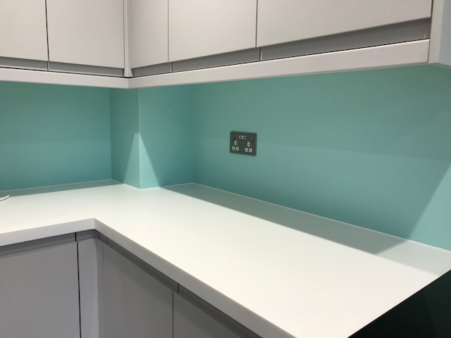 Corian Glacier White Worktop with Front Edge Square Profile Corian Glacier White Worktop with Front Edge Square Profile