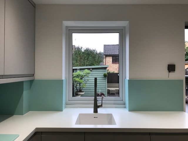 Corian Glacier White Worktop with Integrated Sink Corian Glacier White Worktop with Integrated Sink