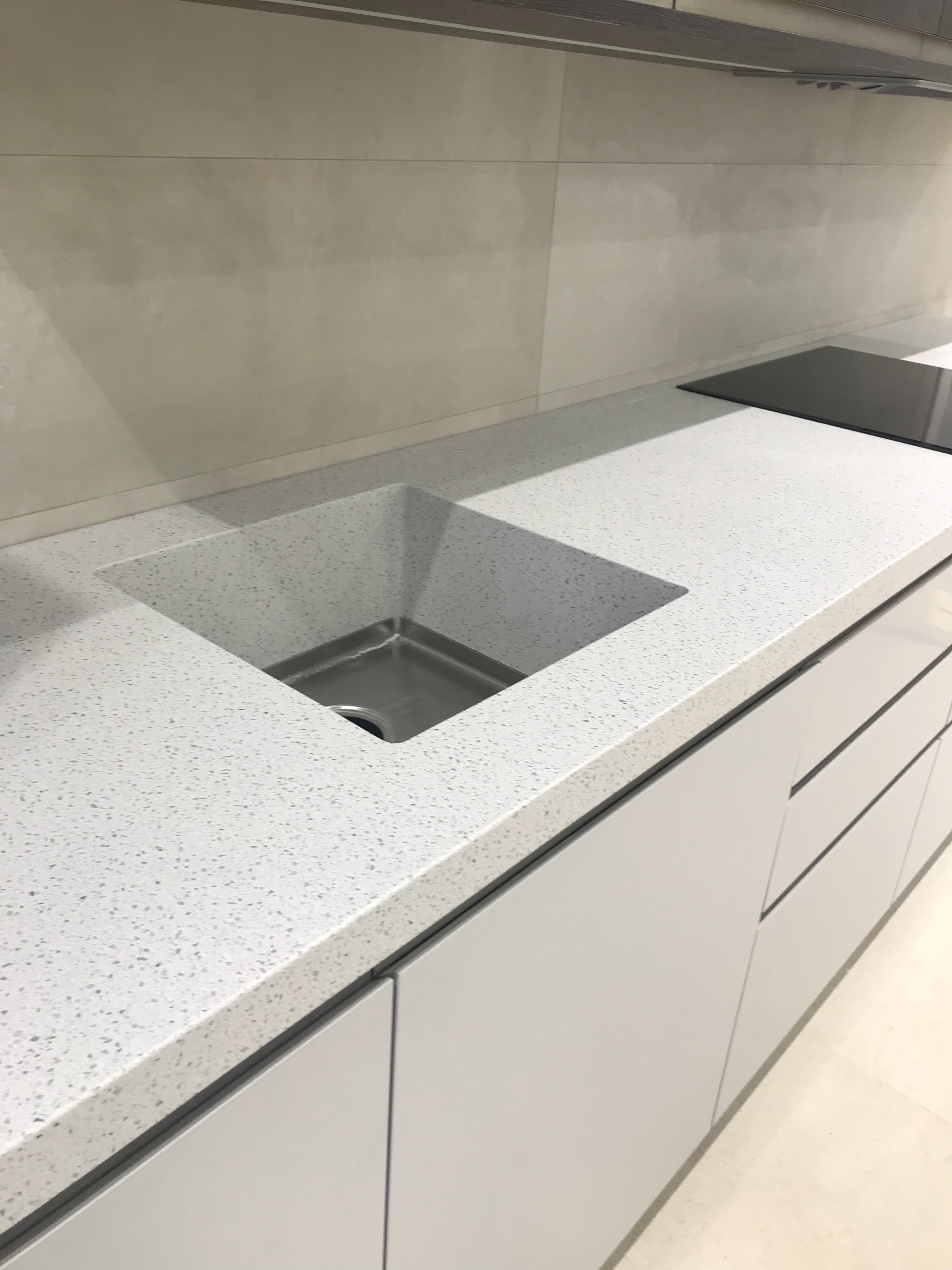 Krion Bright Rock Worktop with Integrated Sink Krion Bright Rock Worktop with Integrated Sink