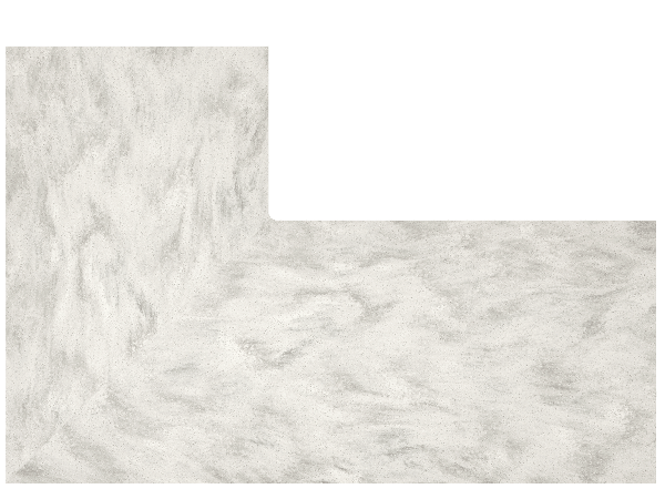 Corian Arrowroot L-shape Corian Arrowroot L-shape