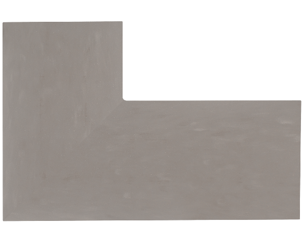 Corian Ash Concrete L-shape Corian Ash Concrete L-shape