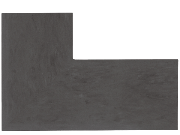 Corian Carbon Concrete L-shape Corian Carbon Concrete L-shape