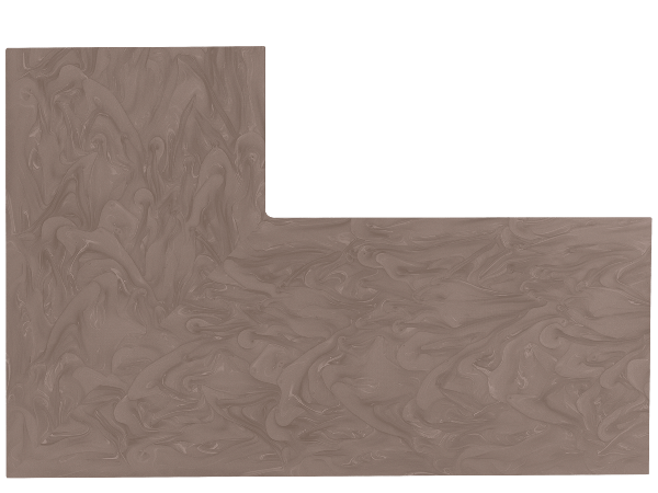 Corian Cocoa Prima L-shape Corian Cocoa Prima L-shape
