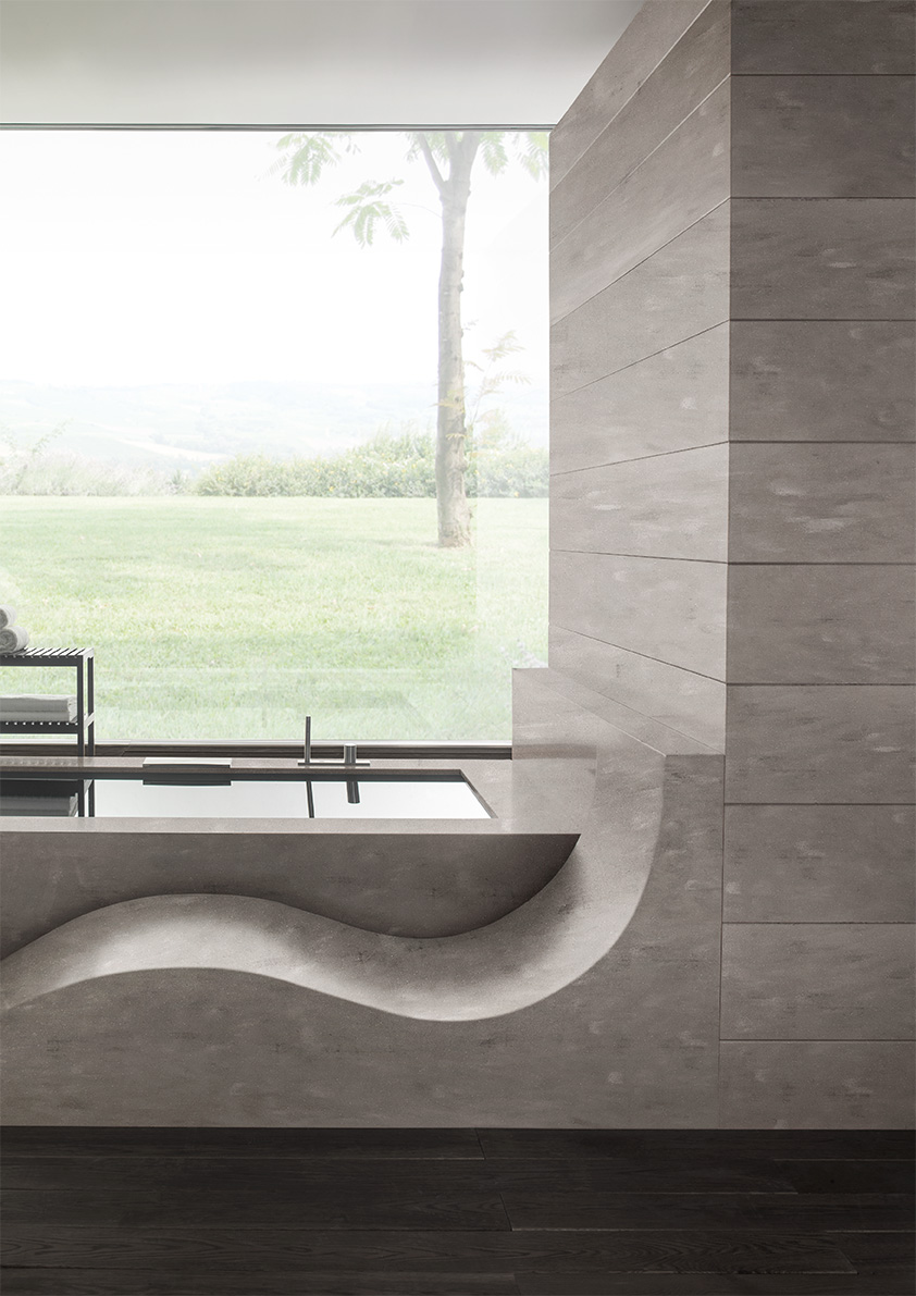 Example of Corian Ash Concrete Application Example of Corian Ash Concrete Application
