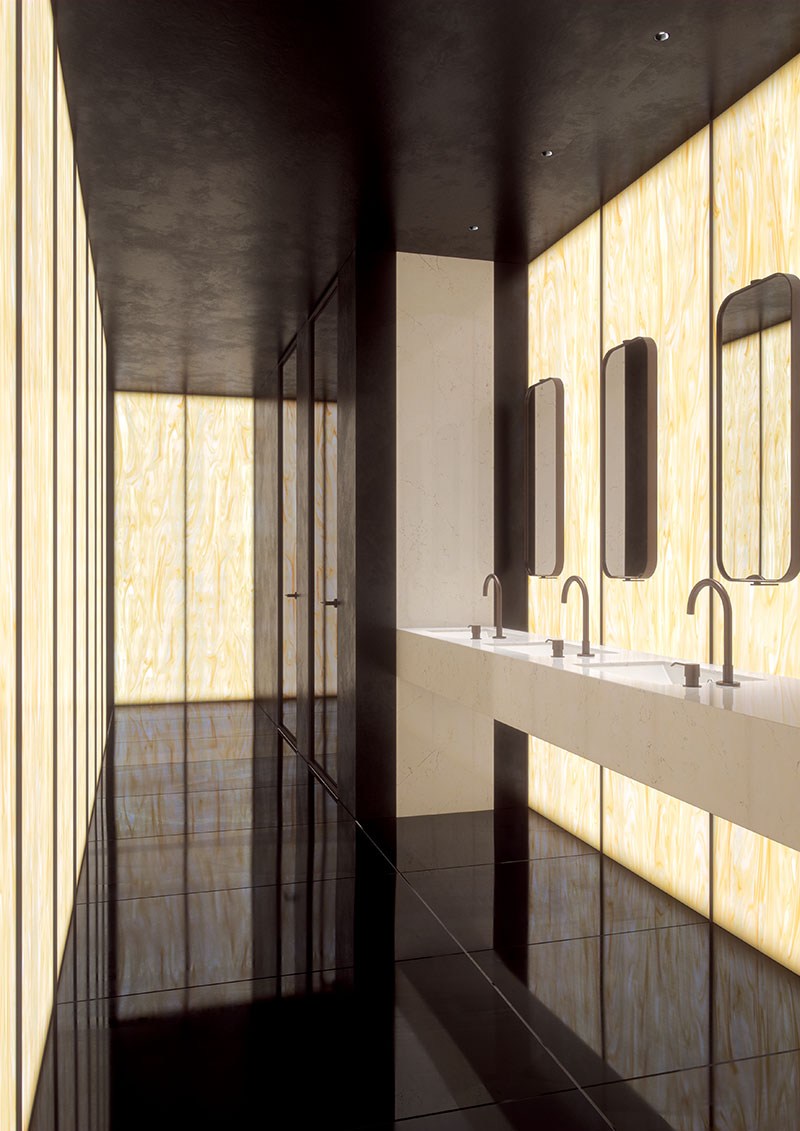 Example of Corian Golden Onyx Application Example of Corian Golden Onyx Application