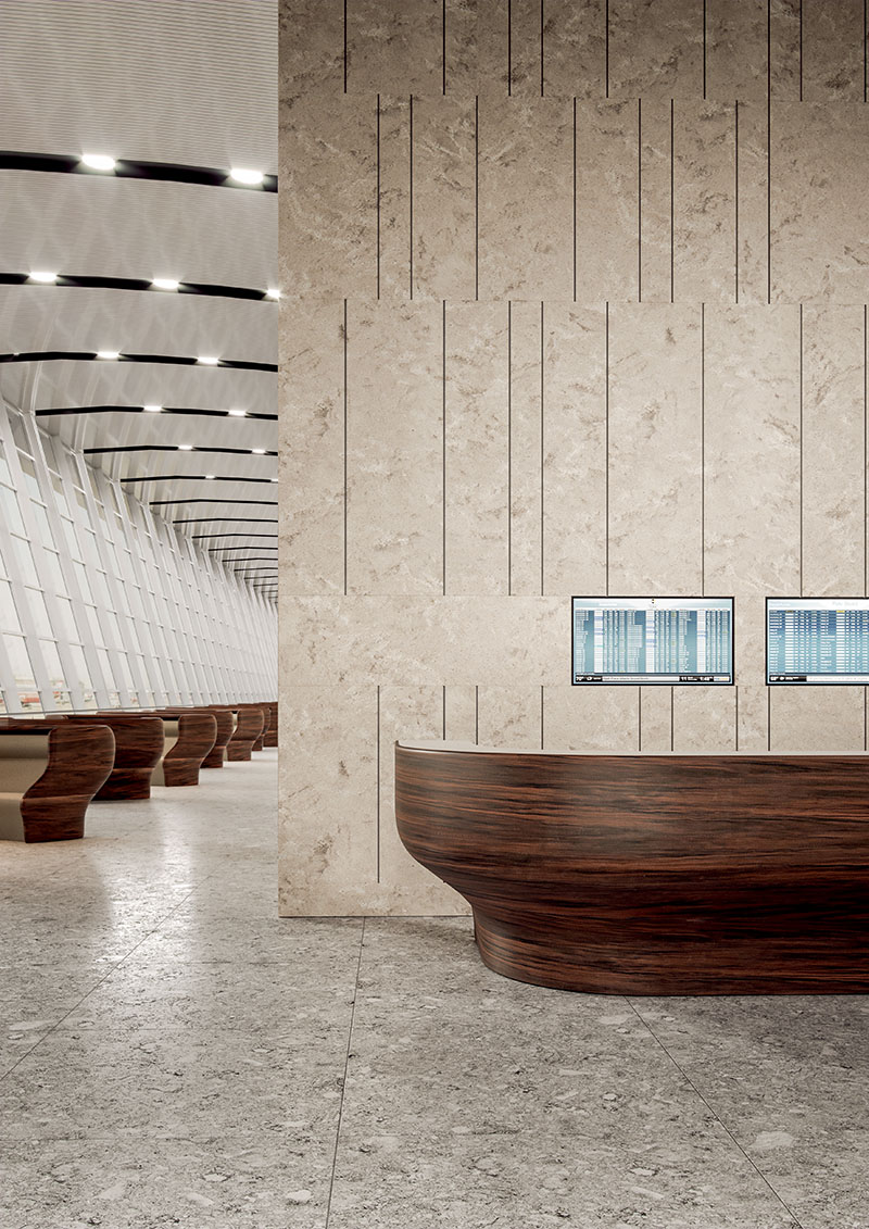 Example of Corian Mahogany Nuwood Application Example of Corian Mahogany Nuwood Application