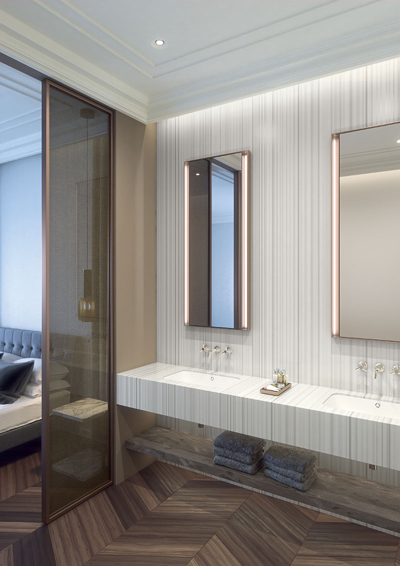 Example of Corian Silver Linear Application Example of Corian Silver Linear Application