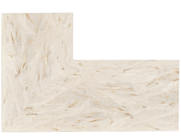 Corian Dune Prima L-shape Corian Dune Prima L-shape