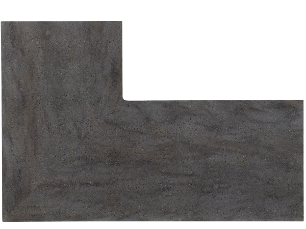 Corian Lava Rock L-shape Corian Lava Rock L-shape