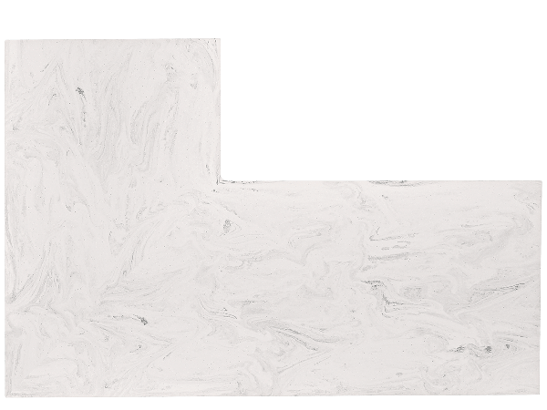 Corian Limestone Prima L-shape Corian Limestone Prima L-shape