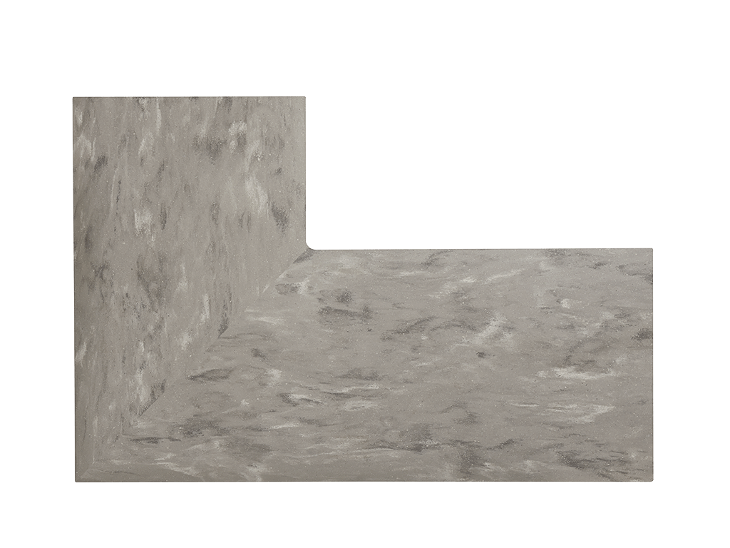 Corian Ash Aggregate L-shape Corian Ash Aggregate L-shape