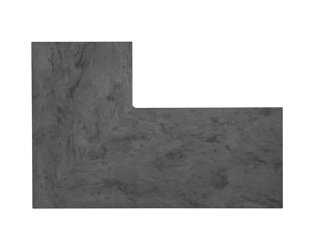 Corian Carbon Aggregate L-shape Corian Carbon Aggregate L-shape