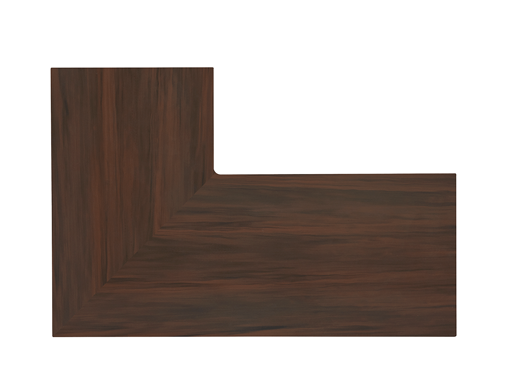 Corian Mahogany Nuwood L-shape Corian Mahogany Nuwood L-shape