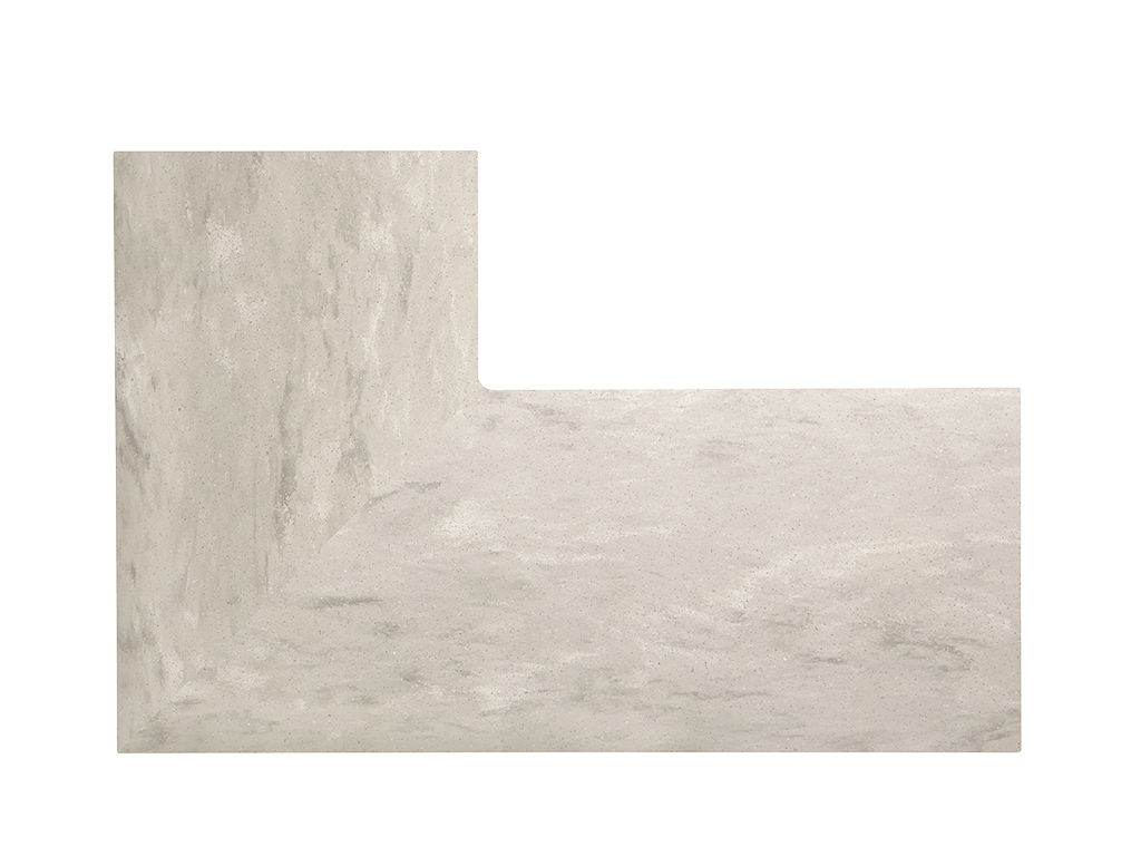 Corian Neutral Aggregate L-shape Corian Neutral Aggregate L-shape
