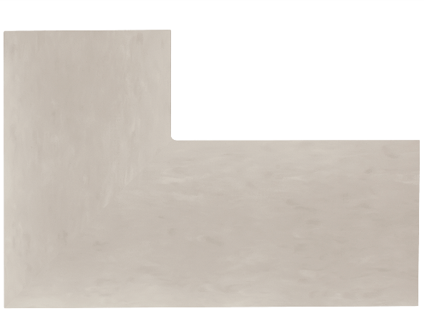 Corian Neutral Concrete L-shape Corian Neutral Concrete L-shape