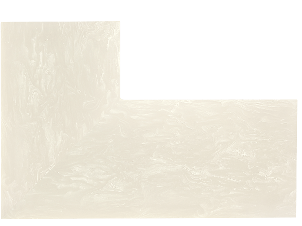 Corian Nimbus Prima L-shape Corian Nimbus Prima L-shape