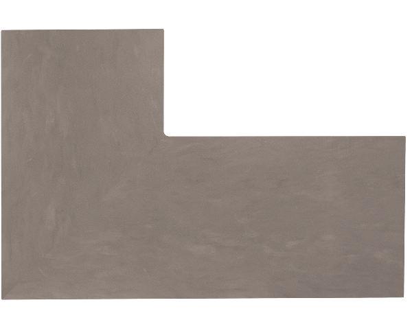Corian Weathered Concrete L-shape Corian Weathered Concrete L-shape