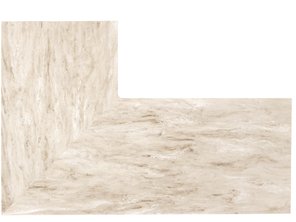 Corian Witch Hazel L-shape Corian Witch Hazel L-shape