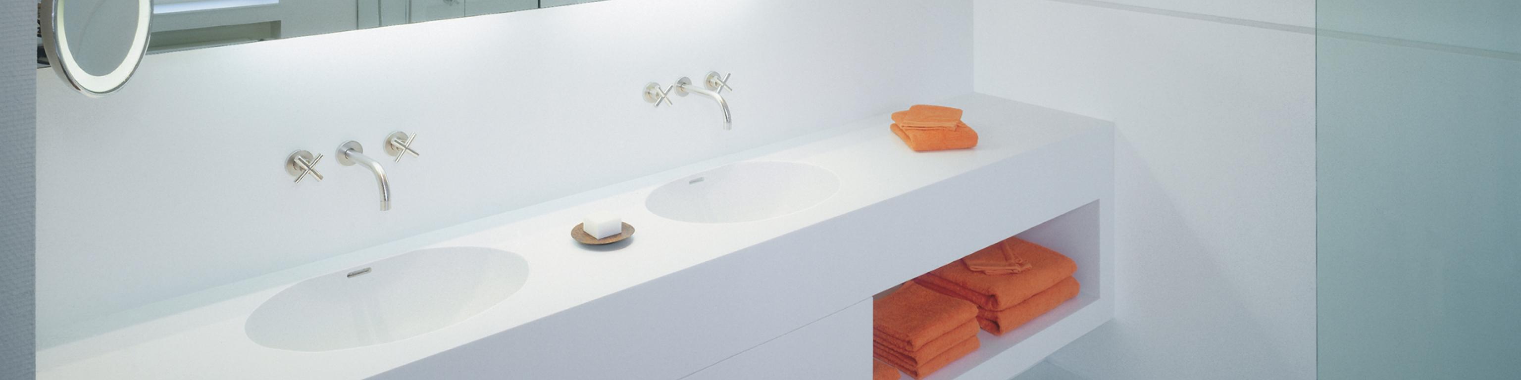 Corian wash troughs