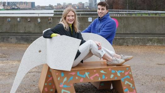 Ele bench by RAB Studio [Thames Barrier Park]