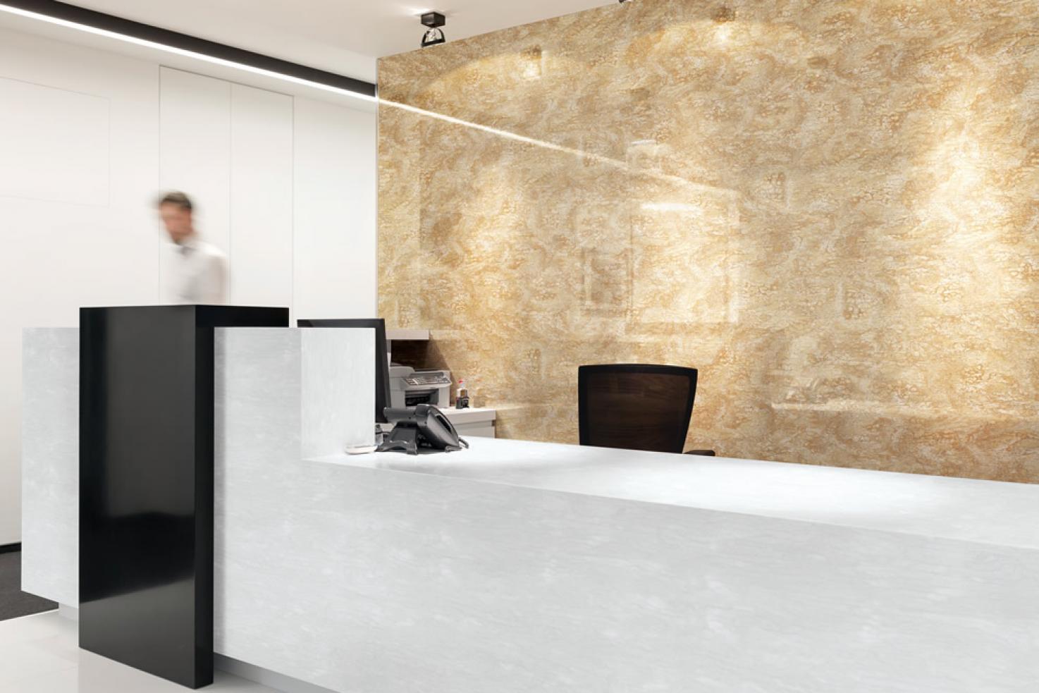 solid surface worktop Stratum - Ardosia reception desk