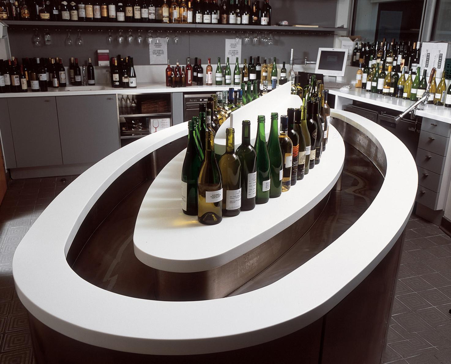 Corian White Worktop Drinks Bar