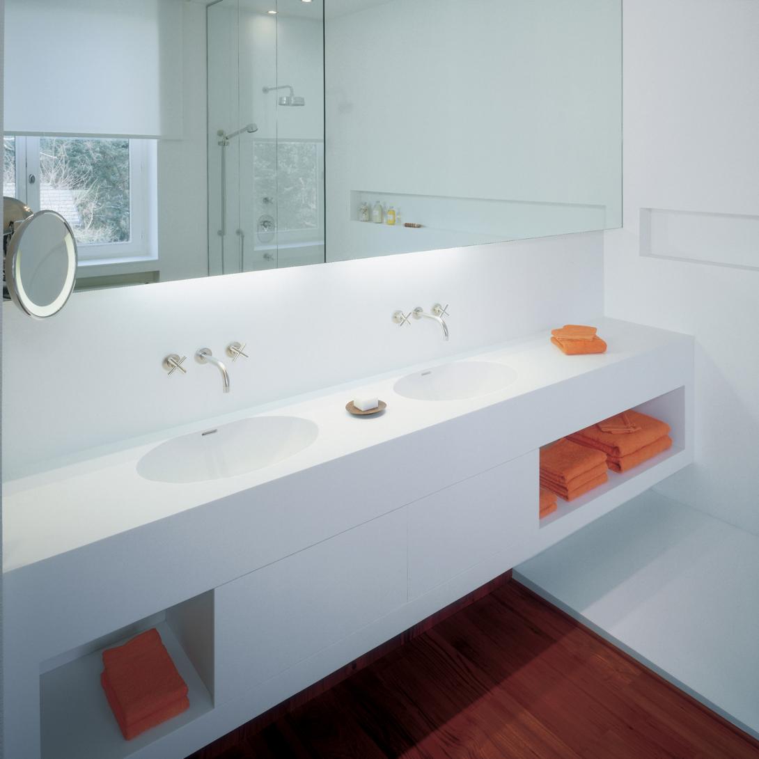 Corian white sink